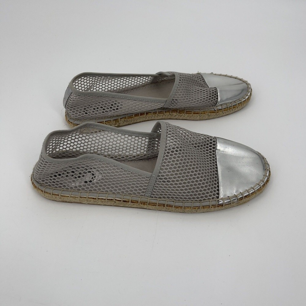 Sam Edelman Circus Womens Jute Mesh Silver Lena Espadrille Flats US 9.5M